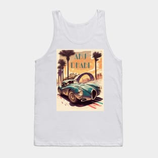 Abu Dhabi Supercar Vintage Travel Art Poster Tank Top